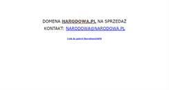 Desktop Screenshot of narodowa.pl